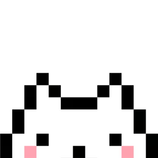 a pixel art cat
